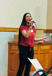 25. Aug 31 - multi-talented Cheyenne Gagner, who plays Nanyehi in our musical, sings Let There Be Peace & Tsa La Gi - We Are Many at our Nancy Ward descendants meeting, Tahlequah, OK.